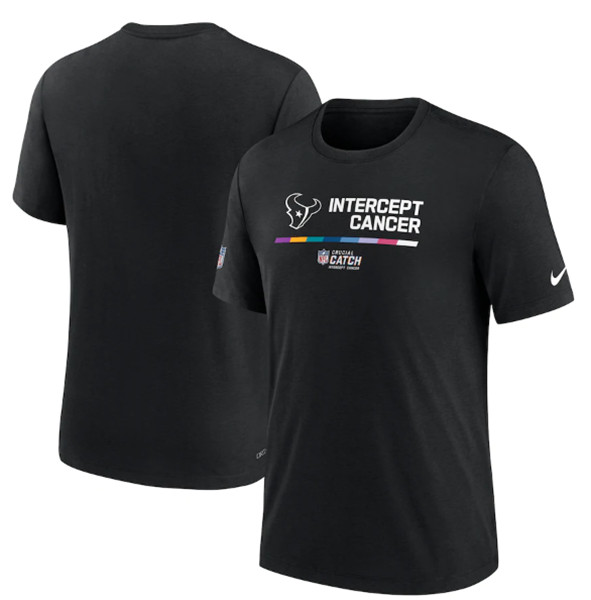 Men's Houston Texans Black 2022 Crucial Catch Performance T-Shirt